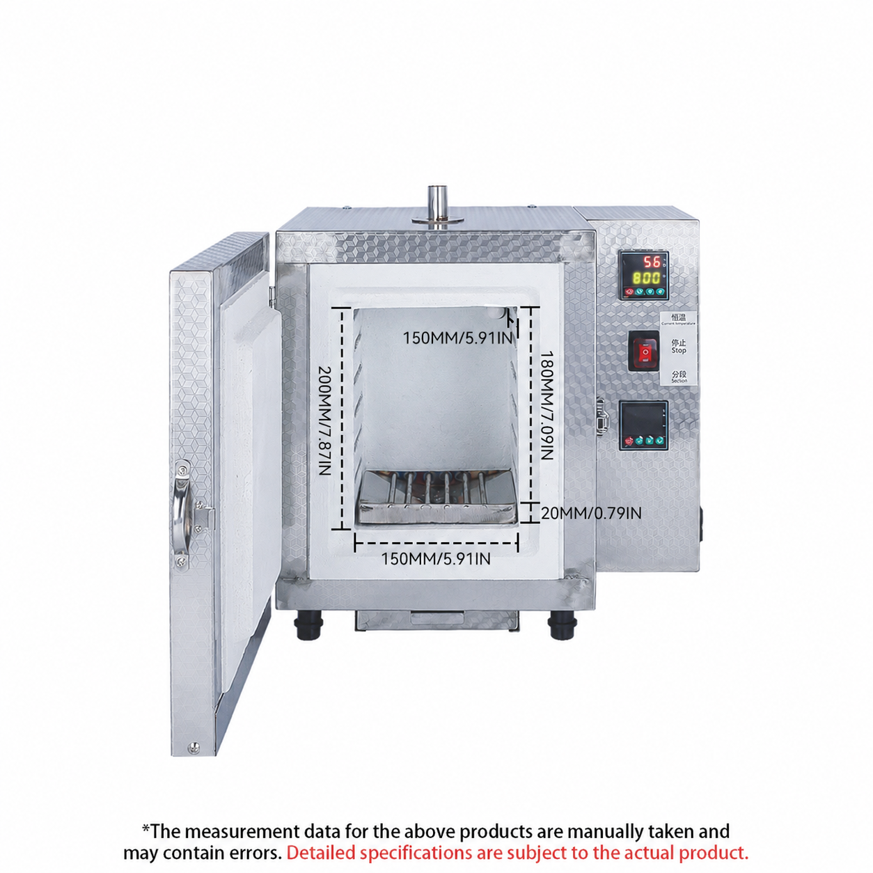 800°C Dual-Control Jewelry Burnout Furnace with 5-Stage Programme