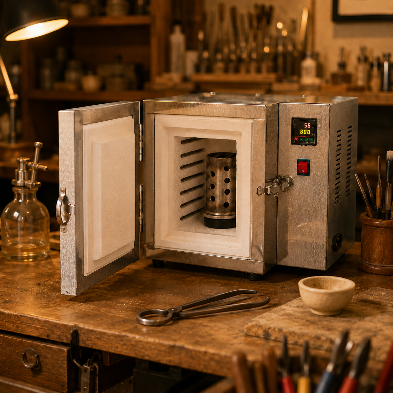 800°C Jewellery Casting Flask Preheating Furnace – 1500W