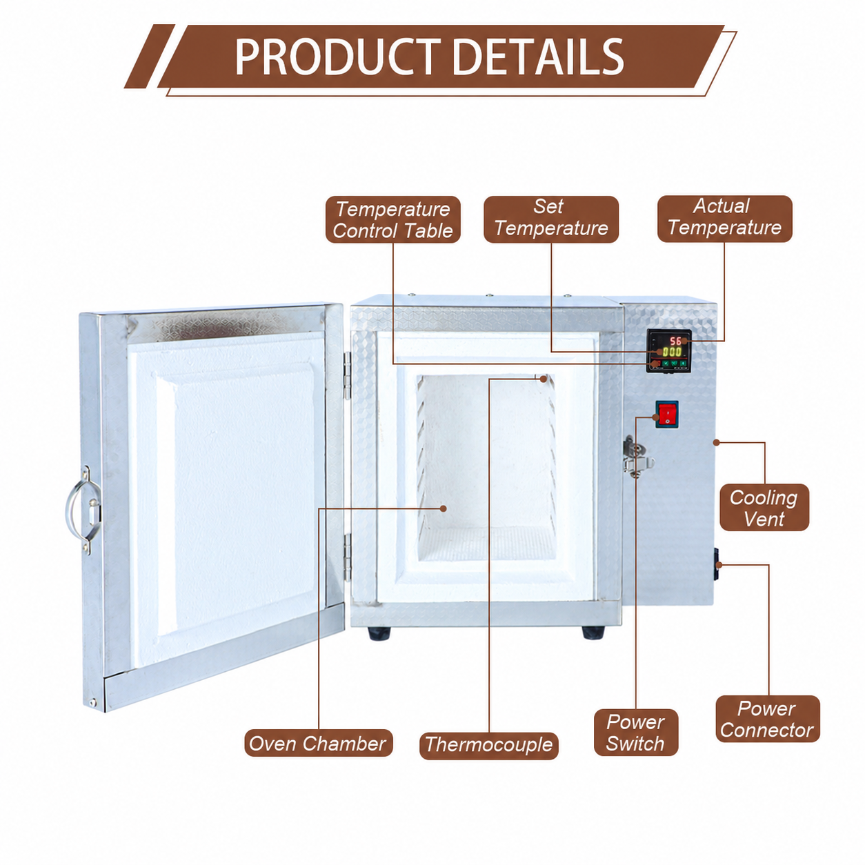 800°C Jewellery Casting Flask Preheating Furnace – 1500W
