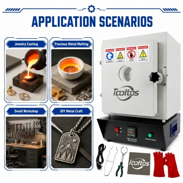 Jewelry flask preheating furnace application scenarios — jewelry casting, precious metal melting, small workshop, DIY metal craft